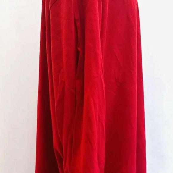 NWT SONOMA Women Long Sleeve Pull Over Round Neck 100% Cotton Red Shirt Size 5X - Picture 9 of 10